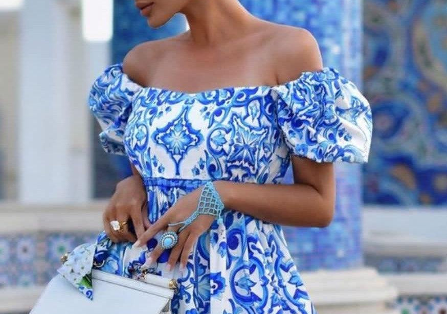 Dress Capri blu - Madame Juliette 