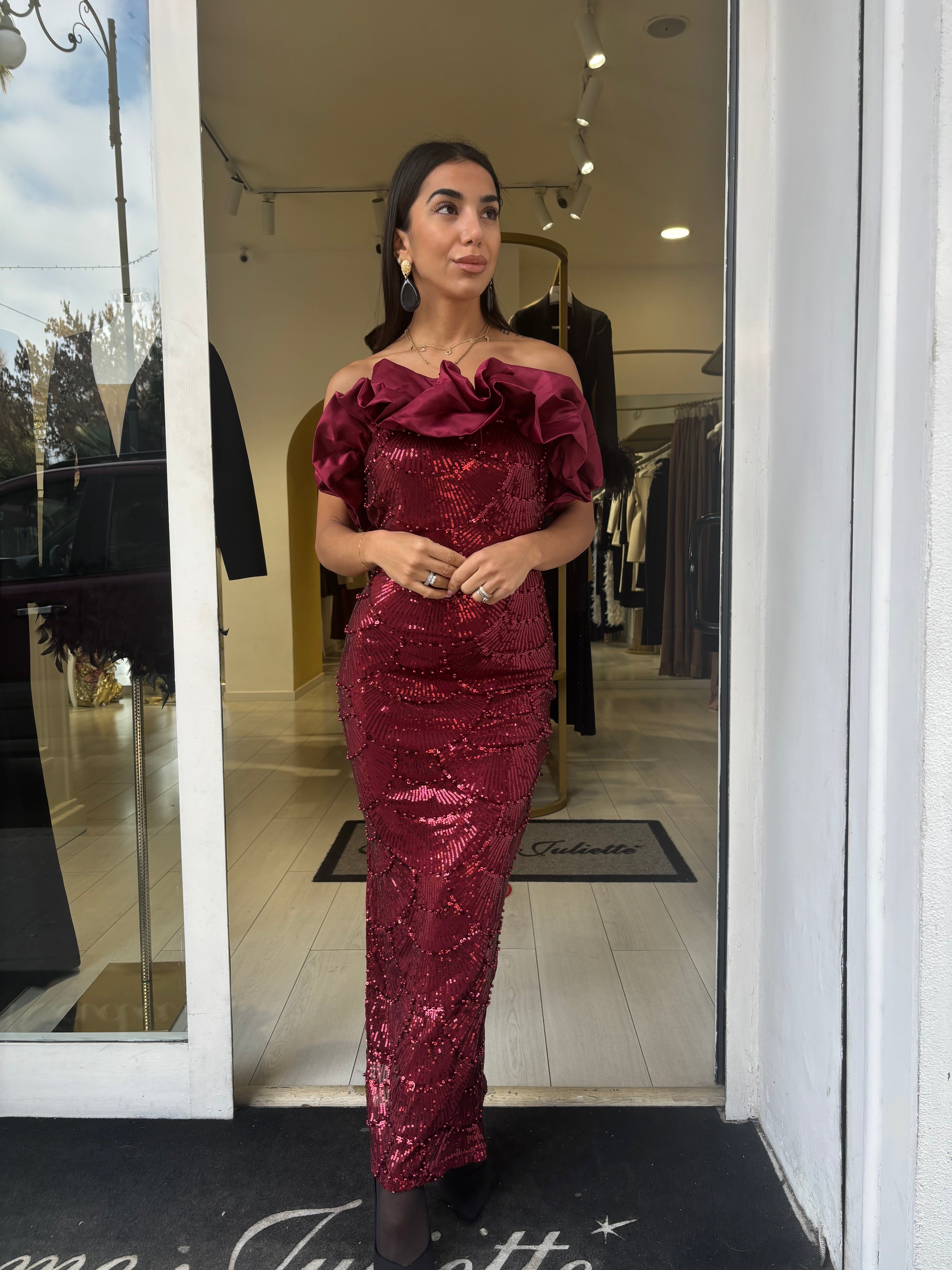 Abito Rouche paillettes – Madame Juliette